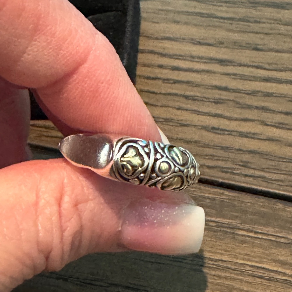 John Hardy 18K Sterling Silver Comfort Band Ring Sz 6.25 - Picture 4 of 8